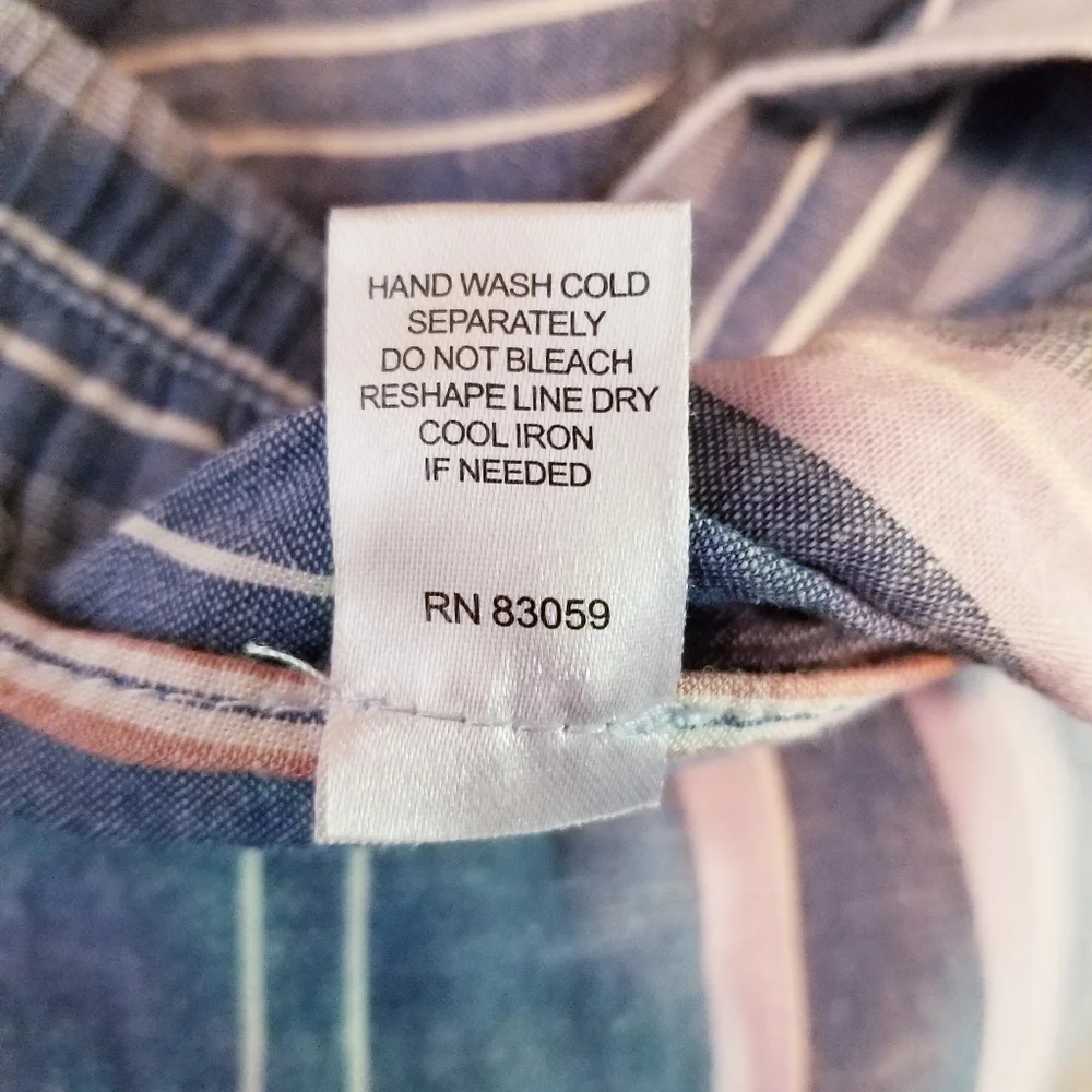 Drew linen blend stripes beachy pants_4